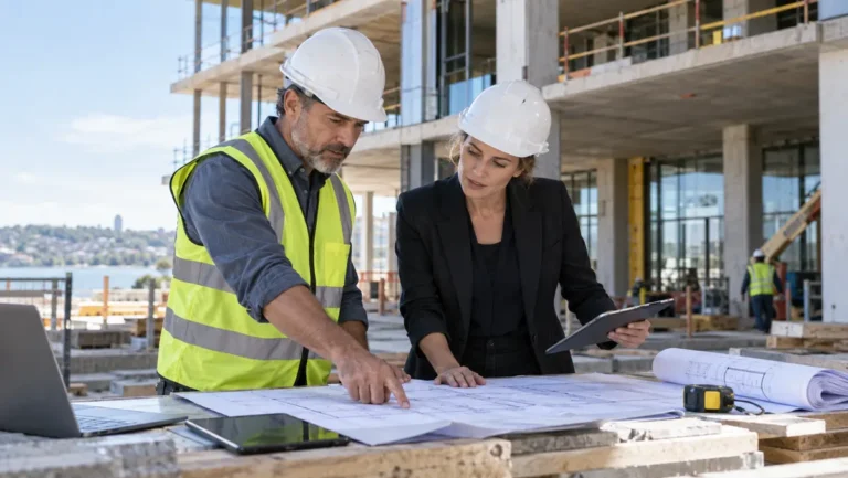 Construction change order discussion between contractor and client